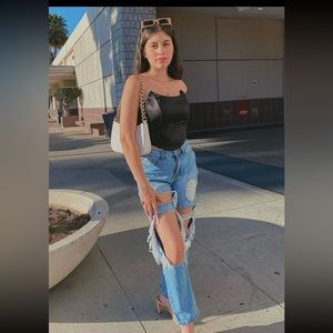 Shein distressed denim